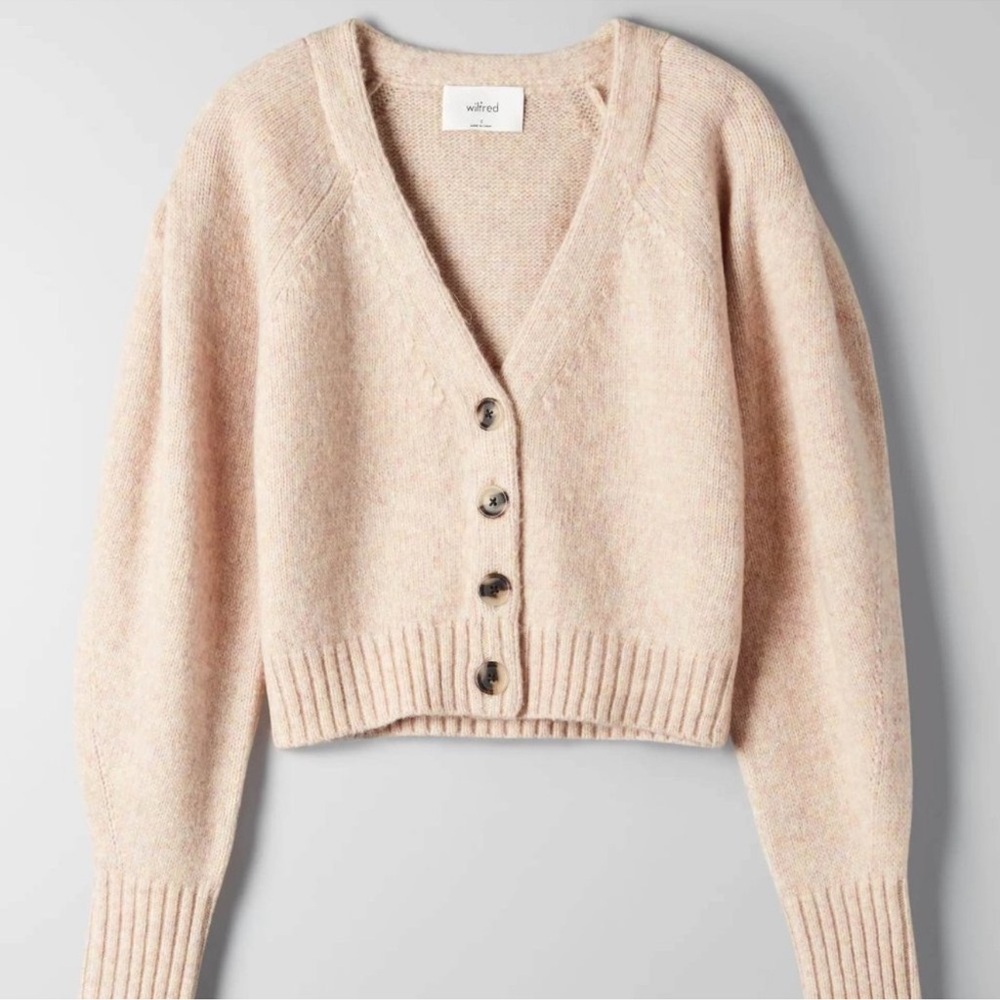 Wilfred Posey cropped wool cashmere blend cardigan